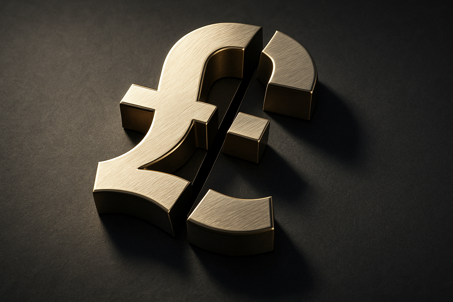 a £ sign getting cut in half 